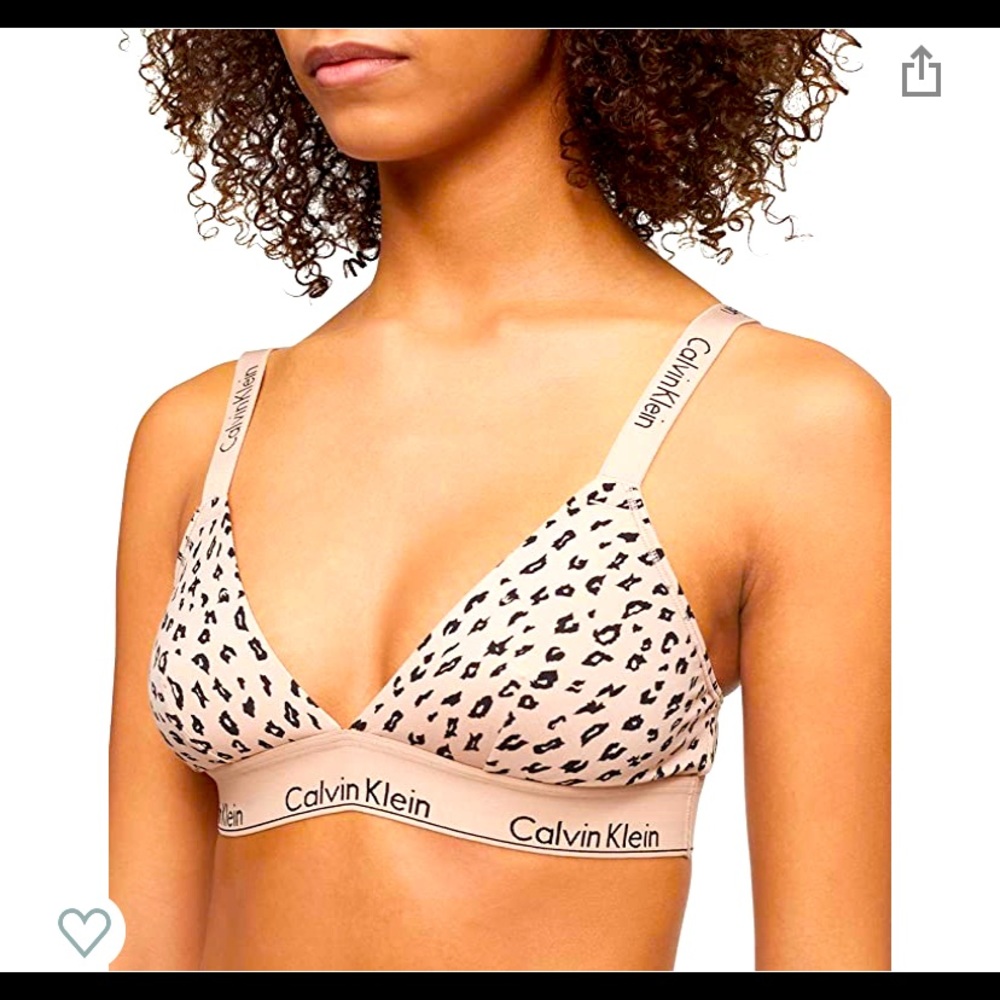 Calvin Klein women’s modern cotton unlined triangle cross back bralette